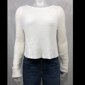 White House Black Market Crop  Sweater - White -